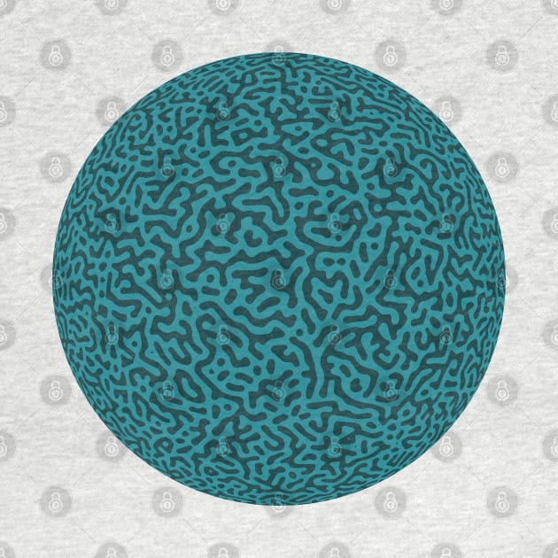 Turing Pattern Sphere (Green) by John Uttley